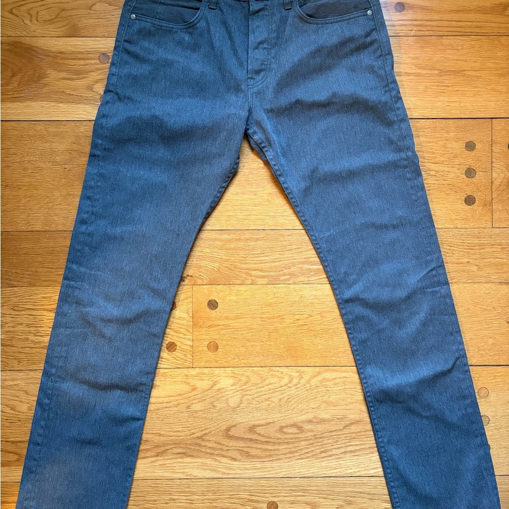 Wallace & Barnes men’s slim fit charcoal grey button-fly jeans 32 x 34